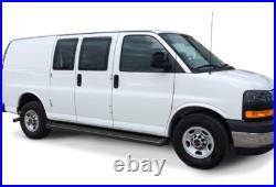 APS Running Boards 6 inches Matte Black Fit 03-25 Chevy Express GMC Savana