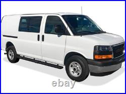 APS Running Boards 6 inches Matte Black Fit 03-26 Chevy Express GMC Savana APS Running Boards 6 inches Matte Black Fit 03-26 Chevy Express GMC Savana