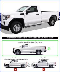 APS Running Boards 6in Fit 19-25 Silverado Sierra Regular Cab
