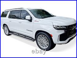 APS Stainless Steel 5in Running Boards Fit 21-25 Chevy Suburban