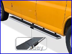 APS Stainless Steel 6-inch Running Boards Fit 03-25 Chevy Express GMC Savana