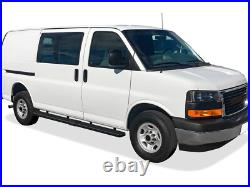 APS Stainless Steel 6-inch Running Boards Fit 03-25 Chevy Express GMC Savana