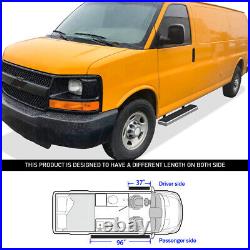 APS Stainless Steel 6-inch Running Boards Fit 03-25 Chevy Express GMC Savana