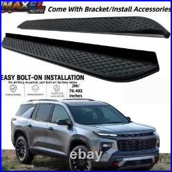 Alu Running Boards Side Steps Fits for Chevrolet Traverse 2024-2026 No-Drilling