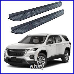Aluminum 2Pcs Fit for Chevrolet Traverse 2018-2024 Running Boards Side Step