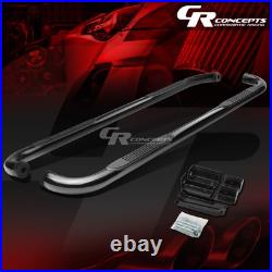 Black 3 Side Step Nerf Board For 99-19 Chevy/gmc Silverado/sierra Extended Cab