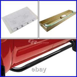 Black 3 Side Step Nerf Board For 99-19 Chevy/gmc Silverado/sierra Extended Cab