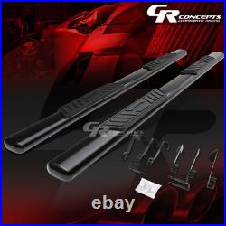 Black 5 Oval Step Nerf Bar For 99-14 Chevy/gmc Silverado/sierra Extended Cab