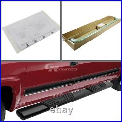 Black 5 Oval Step Nerf Bar For 99-14 Chevy/gmc Silverado/sierra Extended Cab