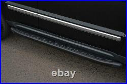 Black Aluminium Side Steps Bars Running Boards To Fit Chevrolet Captiva (2006+)