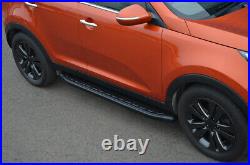 Black Aluminium Side Steps Bars Running Boards To Fit Chevrolet Captiva (2006+)