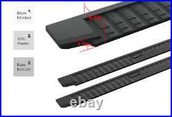 Black Blow Molding Running Boards For 15-22 Chevy Colorado GMC Canyon Crew Cab
