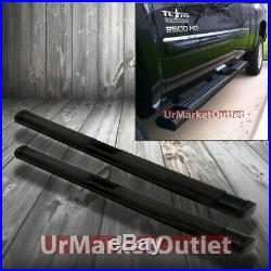 Black Straight 6 Wide Step Running Board For 99-13 Silverado 1500 Extended Cab