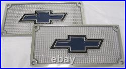 Chevy Car Truck Flat Polished Aluminum Running Board Step Plate SET Bowtie Logo