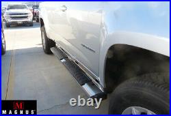 Chrome Running Boards For 15-21 Chevy Colorado GMC Canyon Extended Cab
