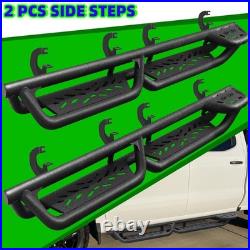 Drop Bar Step BXWQ For 19-26 Silverado/Sierra 1500 Crew Cab Black Running Board