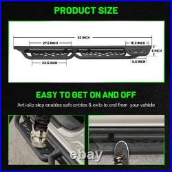 Drop Bar Step BXWQ For 19-26 Silverado/Sierra 1500 Crew Cab Black Running Board