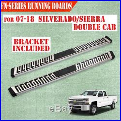 FIT 07-18 Silverado Extended Double Cab 6 Nerf Bar Side Step Running Board S/S