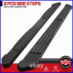 FOR 19-25 Chevy Silverado/Sierra Crew Cab 6.5 Running Board Step Nerf Bar BLK T
