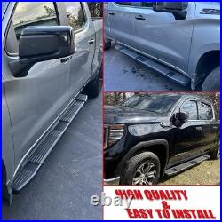 FOR 2019-2026 Silverado/Sierra 1500 Crew Cab S Running Board 6 Black Nerf Bar