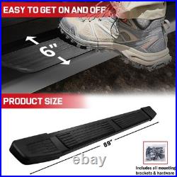 FOR 2019-2026 Silverado/Sierra 1500 Crew Cab S Running Board 6 Black Nerf Bar