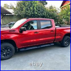 FOR 2019-2026 Silverado/Sierra 1500 Crew Cab S Running Board 6 Black Nerf Bar