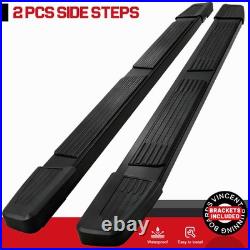 FOR 2019-2026 Silverado/Sierra 1500 Crew Cab S Running Board 6 Black Nerf Bar