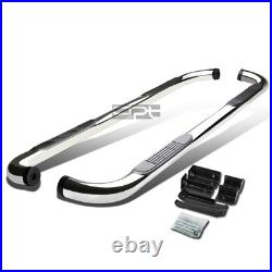 Fit 00-19 Silverado/Sierra Ext Cab Chrome Ss 3 Side Step Nerf Bar Running Board