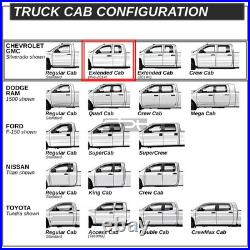 Fit 00-19 Silverado/Sierra Ext Cab Chrome Ss 3 Side Step Nerf Bar Running Board