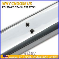 Fit 07-18 Chevrolet Tahoe 4 Running Boards Side Step Nerf Bar Chrome Oval