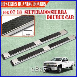 Fit 07-18 Silverado Double Cab 5 Nerf Bar Side Step Running Board Chrome DH