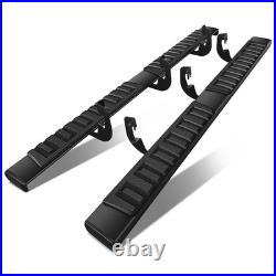 Fit 07-18 Silverado Sierra Extended Cab 6.30 Black Rectangular Running Boards