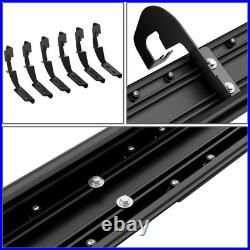 Fit 07-18 Silverado Sierra Extended Cab 6.30 Black Rectangular Running Boards