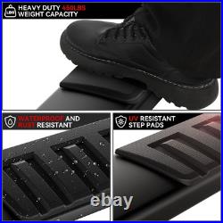 Fit 07-18 Silverado Sierra Extended Cab 6.30 Black Rectangular Running Boards