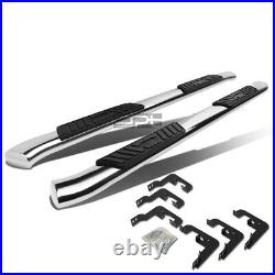 Fit 07-19 Chevy Silverado Crew 5Chrome Curved Oval Step Nerf Bar Running Board