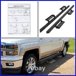 Fit 07-19 Silverado Sierra 2500HD 3500HD Crew Cab Drop Foot Step Running Boards