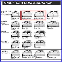 Fit 07-19 Silverado Sierra Extended Cab 6 Chrome Flat Running Board Step Bar