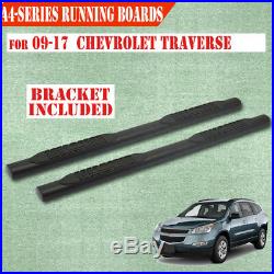 Fit 09-17 CHEVY TRAVERSE GMC ACADIA 4 side steps nerf bar running boards A BLK