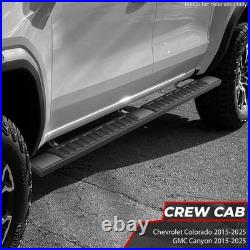 Fit 15-25 Chevy Colorado Canyon Crew Cab 6'' Black Rectangular Running Boards Fit 15-25 Chevy Colorado Canyon Crew Cab 6'' Black Rectangular Running Boards