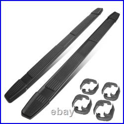Fit 17-19 Silverado Sierra Crew Cab Pair 6 Aluminum Side Step Bar Running Board