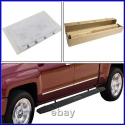 Fit 17-19 Silverado Sierra Crew Cab Pair 6 Aluminum Side Step Bar Running Board