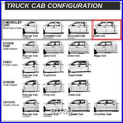 Fit 19-20 Sierra Silverado 1500 Crew Cab 6 Wide Side Step Bars Running Boards