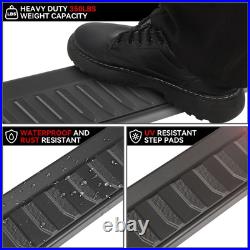 Fit 19-24 Silverado Sierra 1500 2500 3500 HD Crew Cab 6 Flat Running Boards