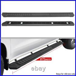 Fit 19-24 Silverado Sierra 1500 2500 3500 HD Crew Cab 6 Flat Running Boards