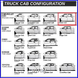Fit 19-24 Silverado Sierra 1500 2500 3500 HD Crew Cab 6 Flat Running Boards