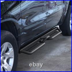 Fit 19-26 Silverado/Sierra 1500 Crew Cab Black Side Step Drop Bar Running Boards