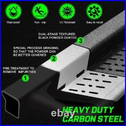 Fit 19-26 Silverado/Sierra 1500 Crew Cab Black Side Step Drop Bar Running Boards