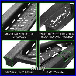 Fit 19-26 Silverado/Sierra 1500 Crew Cab Black Side Step Drop Bar Running Boards