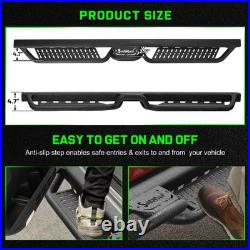 Fit 19-26 Silverado/Sierra 1500 Crew Cab Black Side Step Drop Bar Running Boards