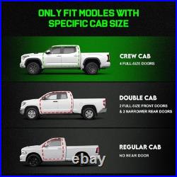 Fit 19-26 Silverado/Sierra 1500 Crew Cab Black Side Step Drop Bar Running Boards